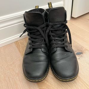 Doc martens soft leather black boots size 10